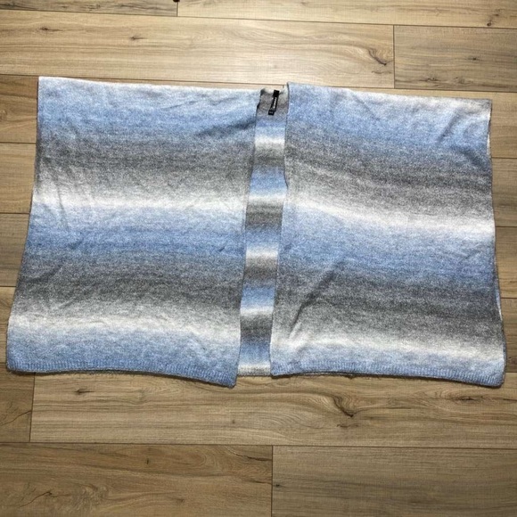 torrid Sweaters - Torrid Womens Wool Blend Spacedye Ruana One Size Blue Gray White